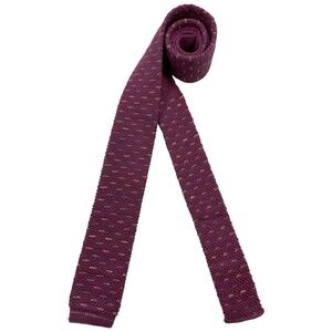 🆕COLOURS BY ALEXANDER JULIAN Purple Knit Wool DESIGNER Slim Tie USA